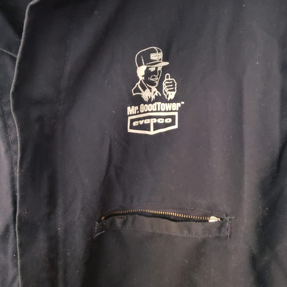KEY Work Coveralls in Dark Navy with White Logo - Picture 3 of 11
